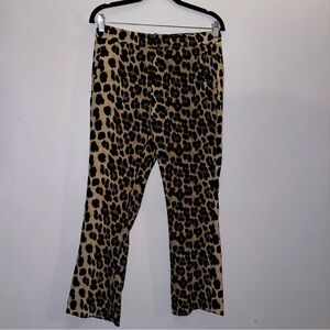 Zara Basic women’s size medium pants leopard print tan black